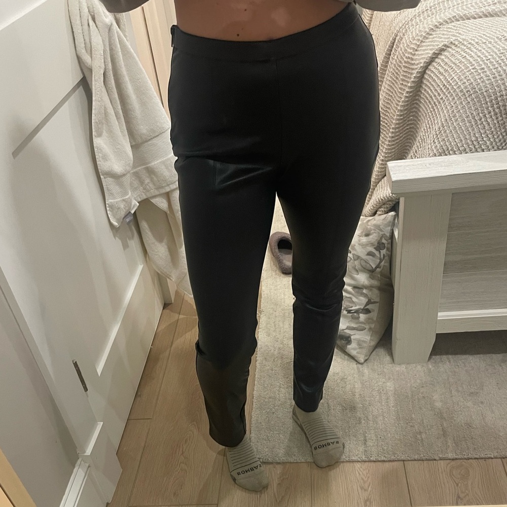 Truth Black Faux Leather Pants